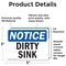 Signmission Dirty Sink, 5 in W x Rectangle, Vinyl Decal OS-2PACK-NS-D-35-L-11037 - alternate 3